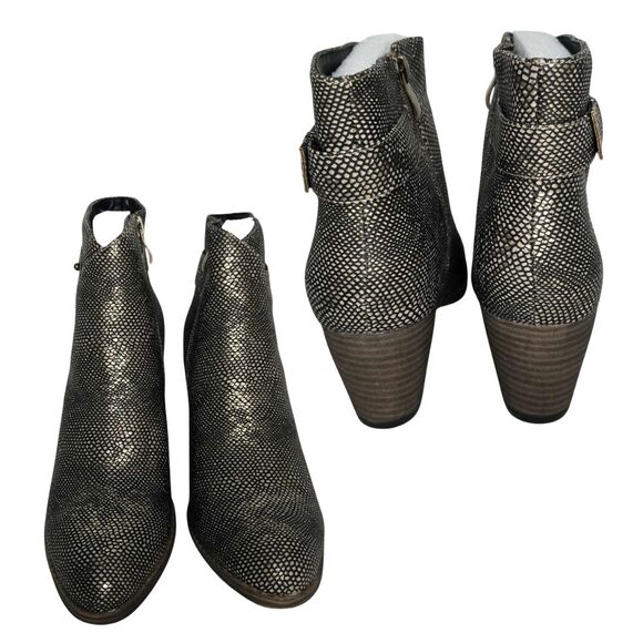 Boutique by Corkys Rory Metallic Faux Leather Ankle Booties NWOB Size 11 - Picture 2 of 3